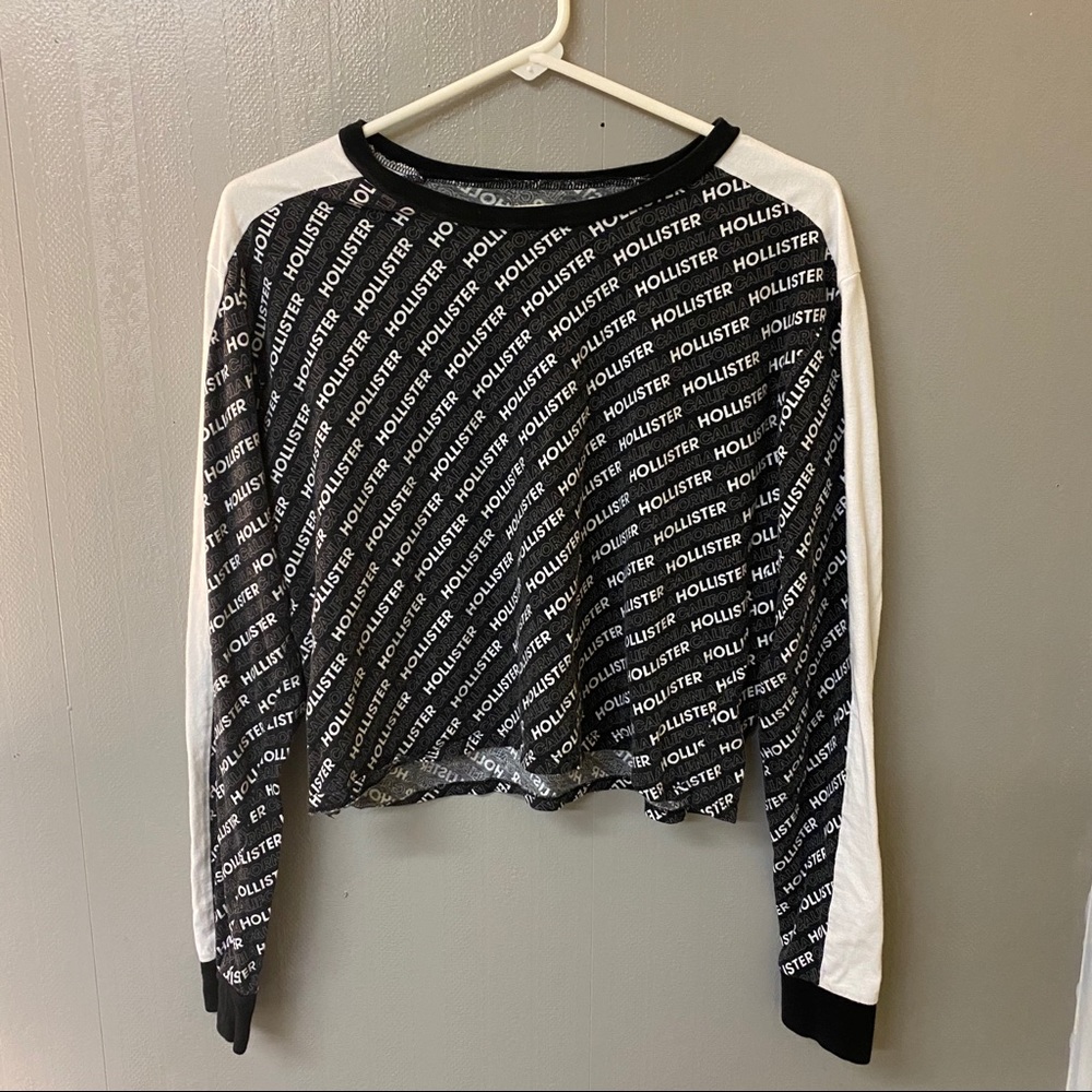 cropped long sleeve hollister shirt